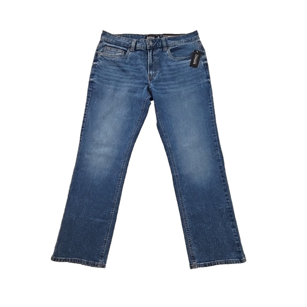 Buffalo David Bitton Straight Six Jeans Men's 34x30 Med Wash NEW Relaxed Stretch